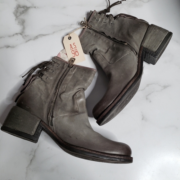 AS 98 Oswald Boots Smoke Size 41 Leather NEW - Picture 3 of 7